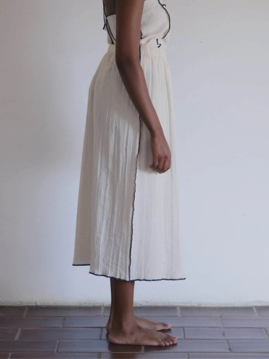 Folio Skirt Crinkle Linen - Off White