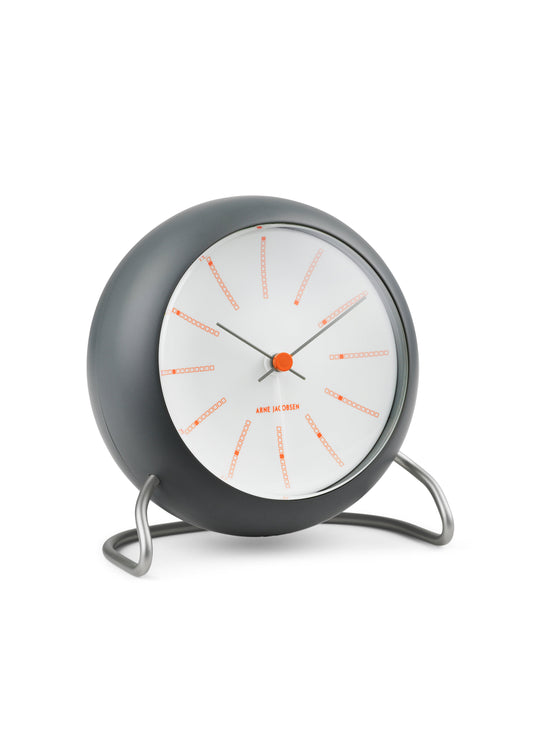 Bankers Table Clock Dark Grey