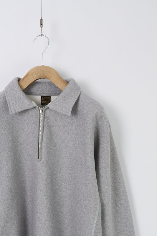 Half Zip Reverse Sweat Shirts - Grey