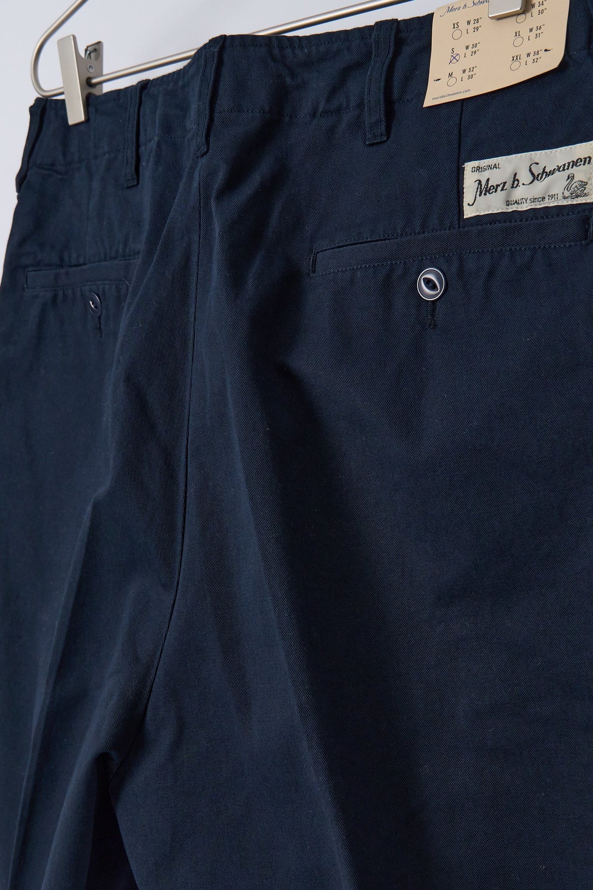 1920s Cotton Twill Worker Chino Dark Navy