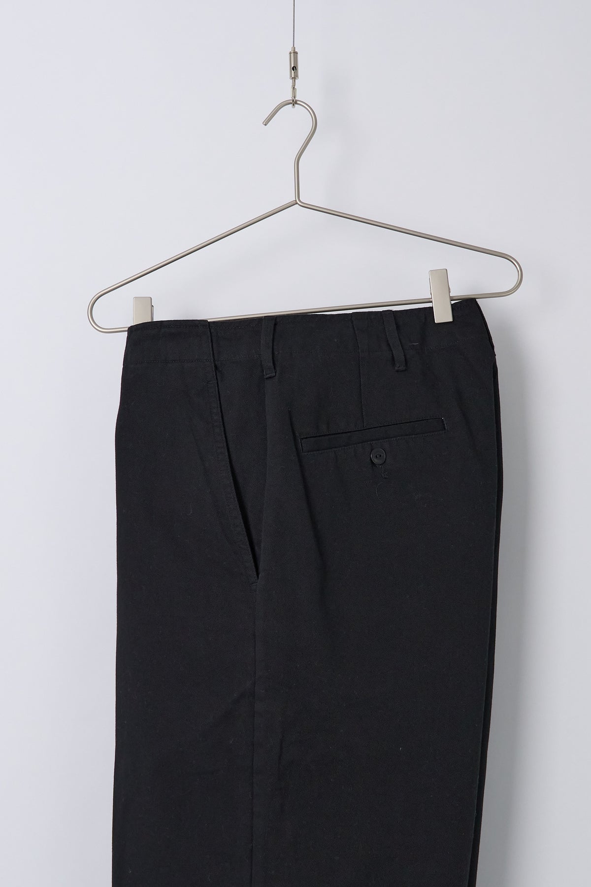 1920s Cotton Twill Worker Chino Deep Black