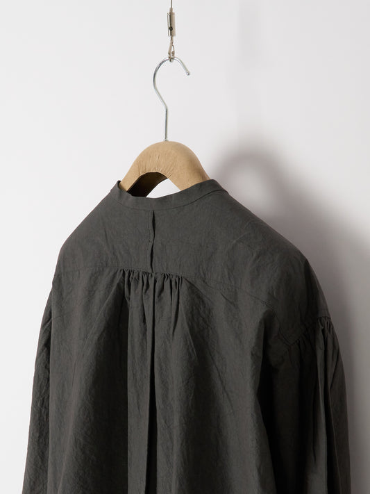 Gathered Pull-On Shirt - Charcoal