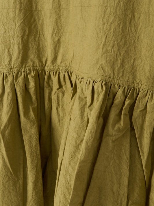 Gathered-Waist Blouse - Mustard