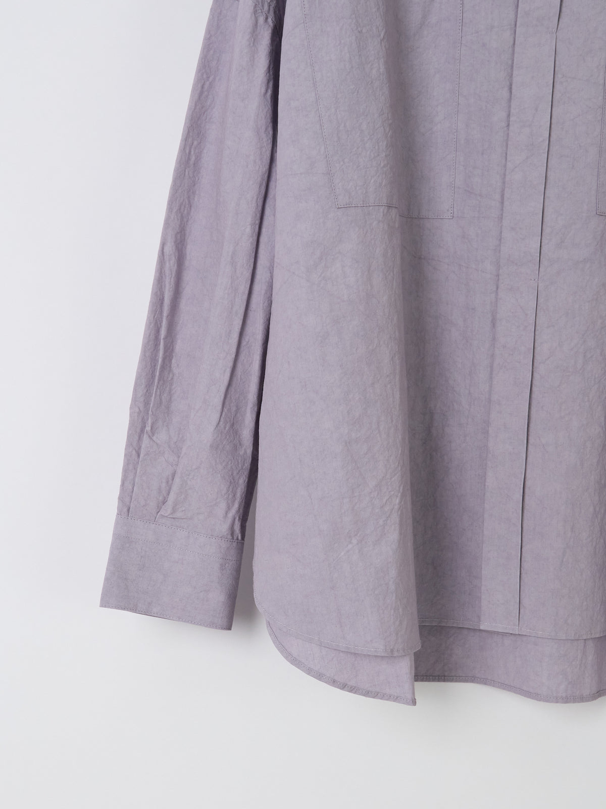 Double-Pocket Wide Shirt - Lavender