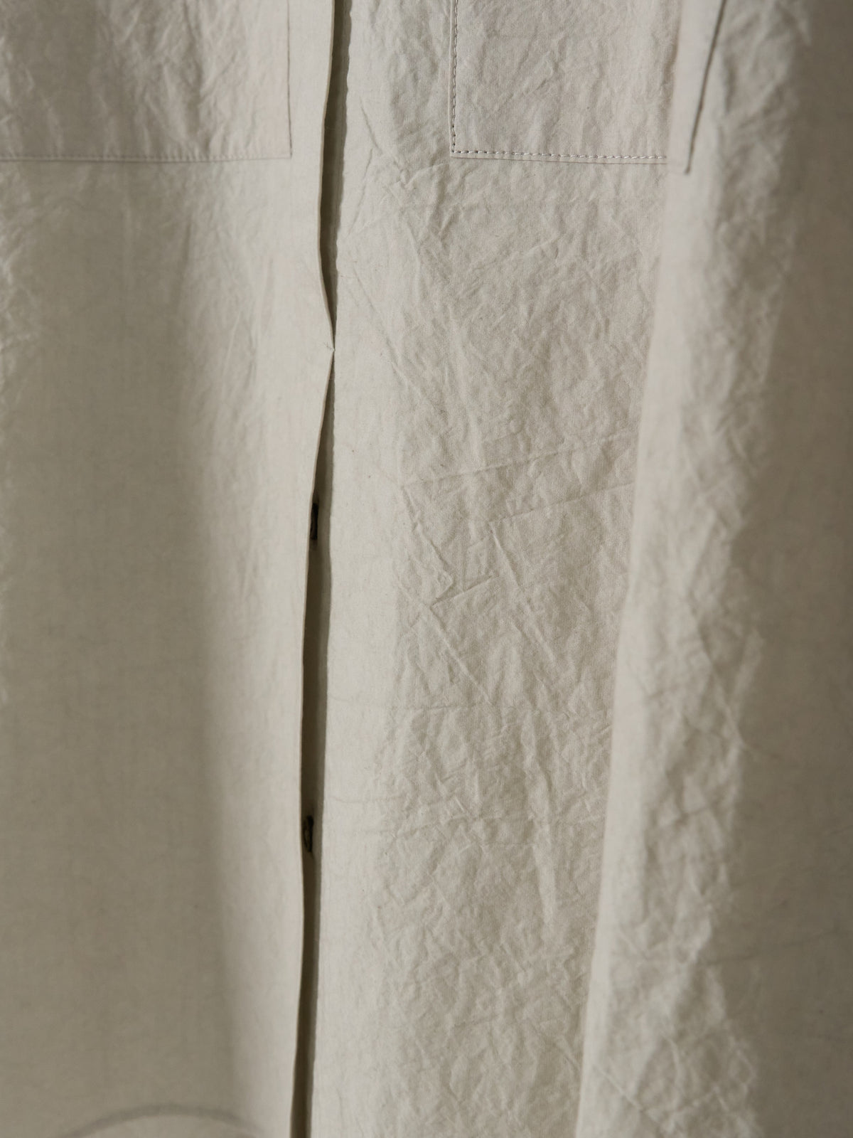 Double-Pocket Wide Shirt - Light Grey