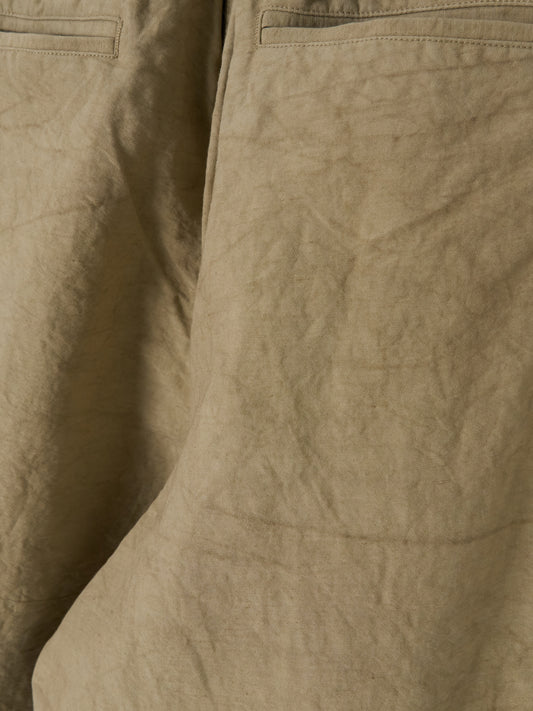 Nuanced Drum-Dyed Trousers - Beige