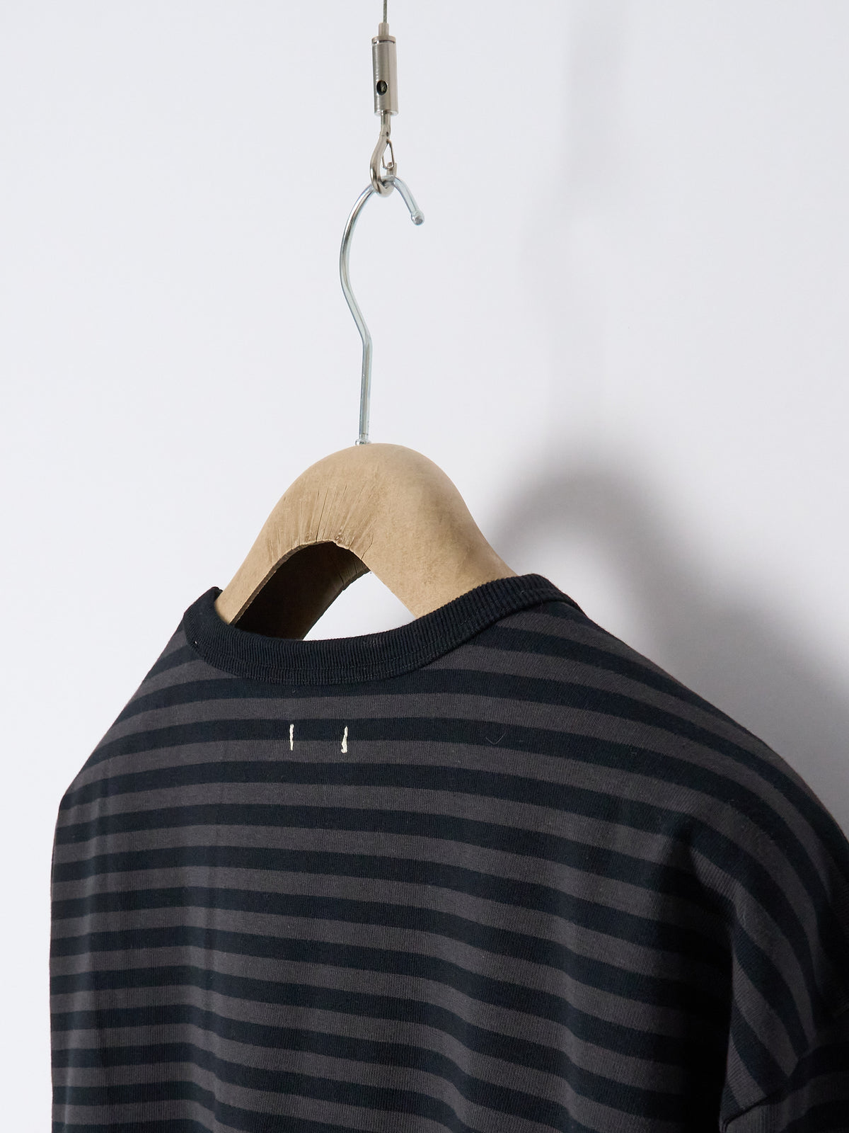 COOLMAX Stripe Jersey L/S Tee - Charcoal
