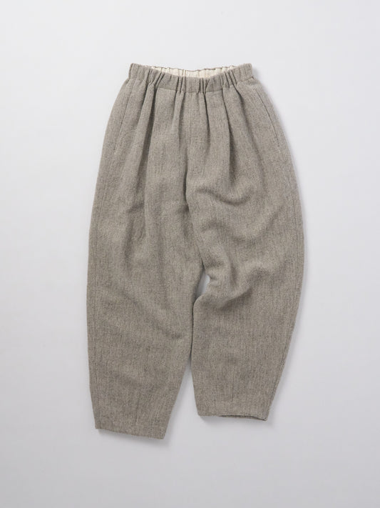 Wool Cropped Trousers - Light Grey