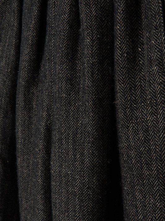 Wool Cropped Trousers - Black