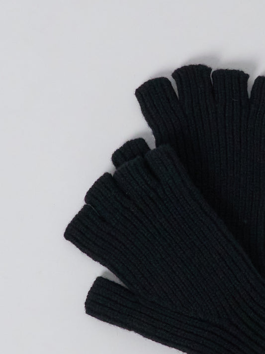 Lost My Fingers Ribbed Gloves - Black