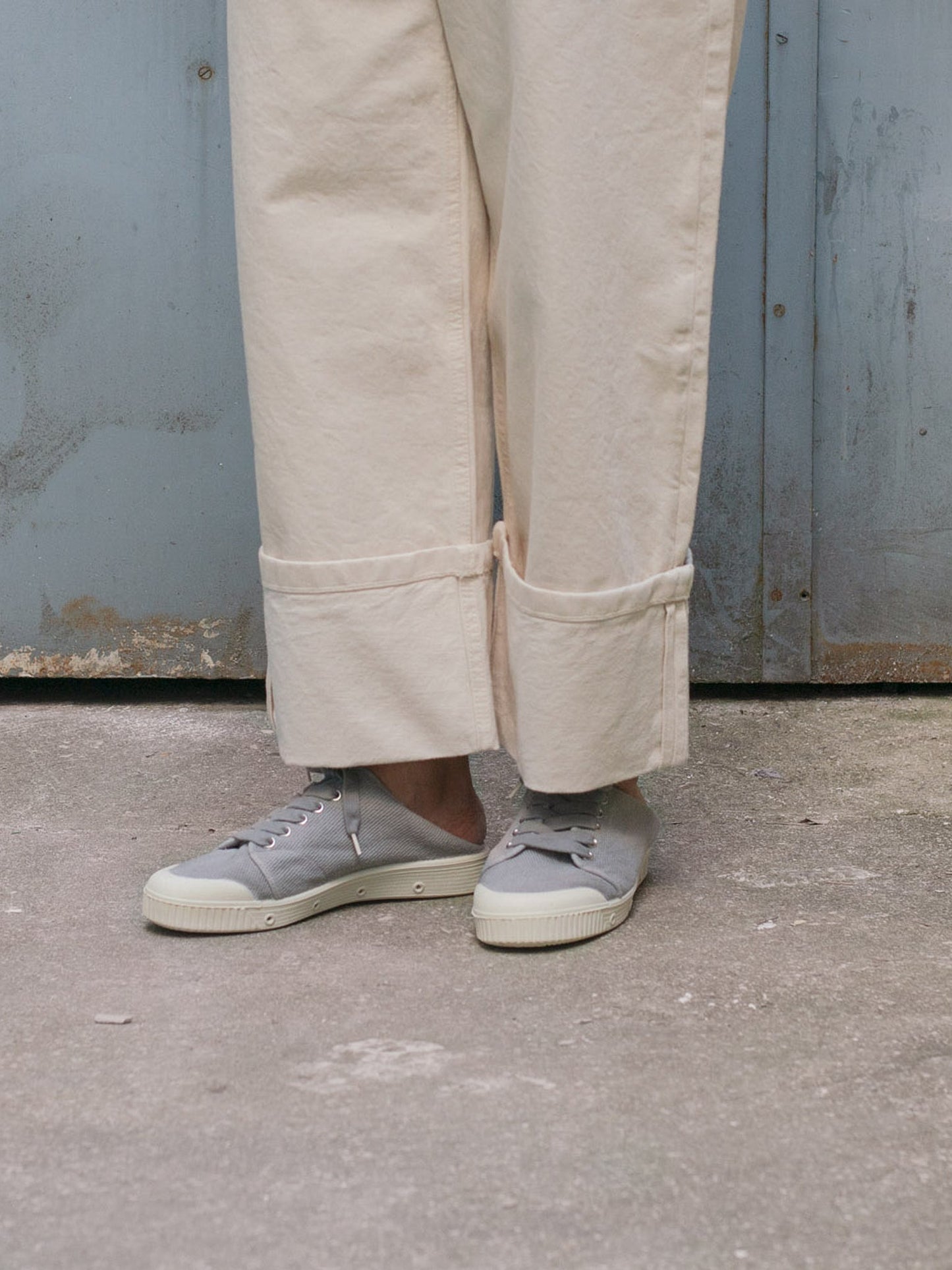 Spring Court G2 Washed Heavy Twill Trainers - Grey