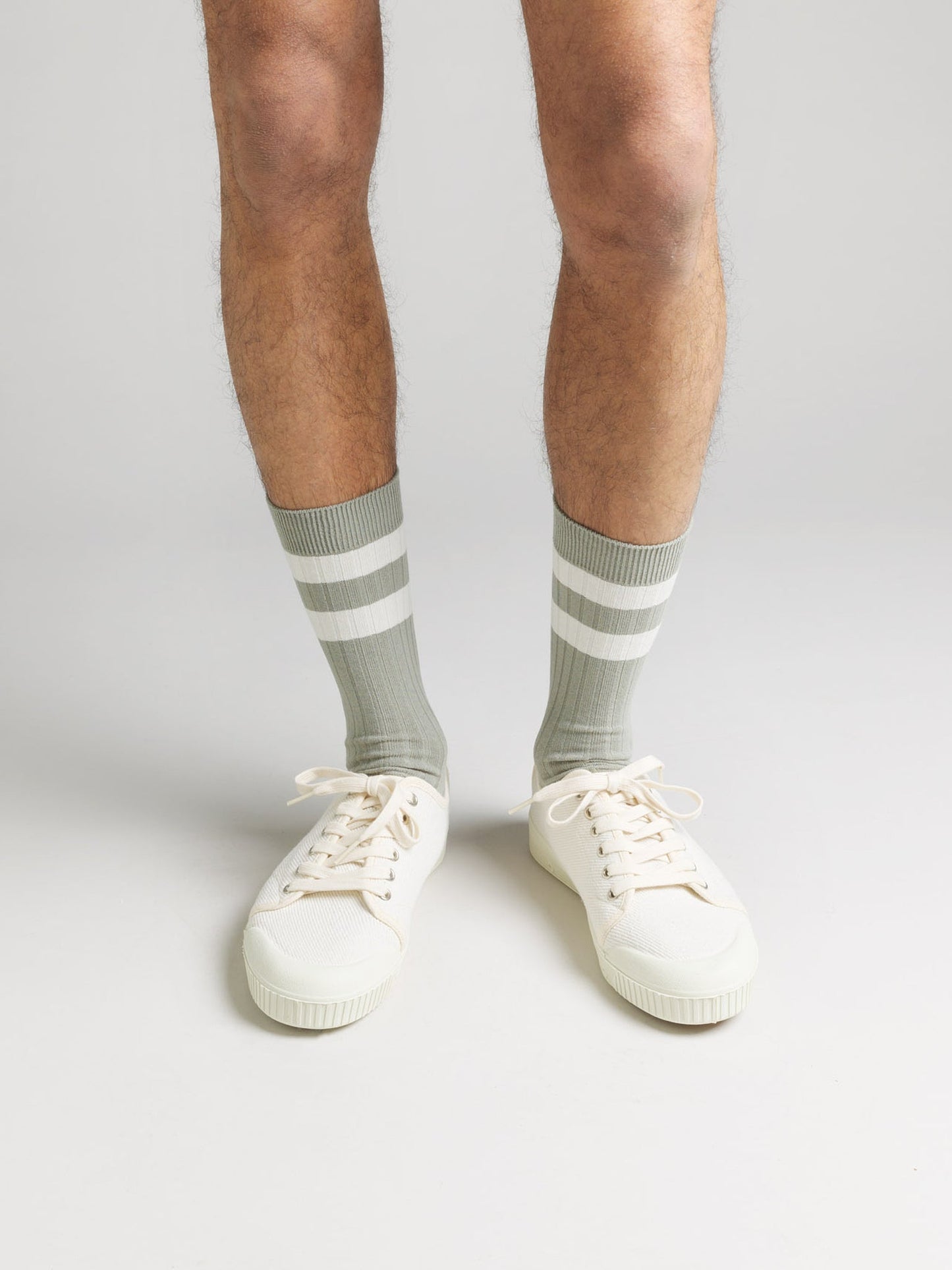 Spring Court G2 Washed Heavy Twill Trainers - Off White