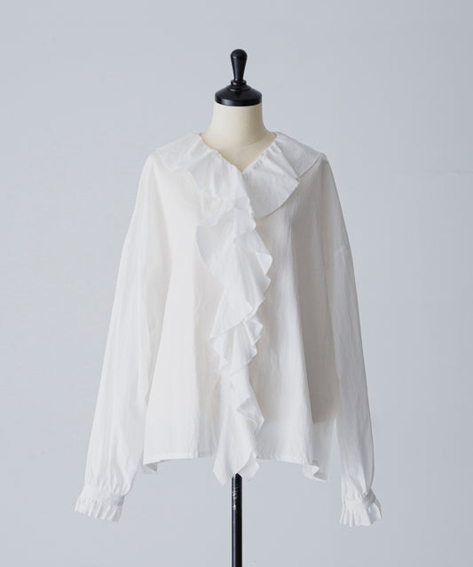 Frill Collar Shirt - Off-White