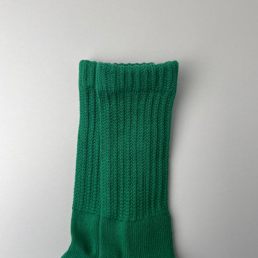 LOOSE PILE CREW SOCKS - GREEN