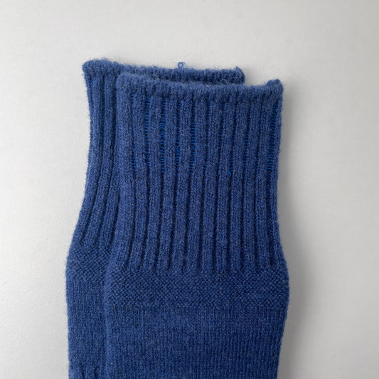GUERNSEY PATTERN CREW SOCKS - BLUE / L.BLUE