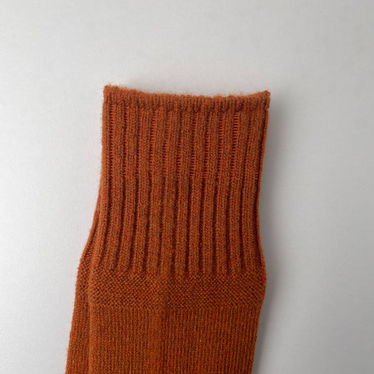 GUERNSEY PATTERN CREW SOCKS - D.ORANGE / D.YELLOW