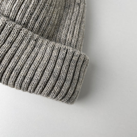 RECYCLE W/PL 2x2 BEANIE - GRAY