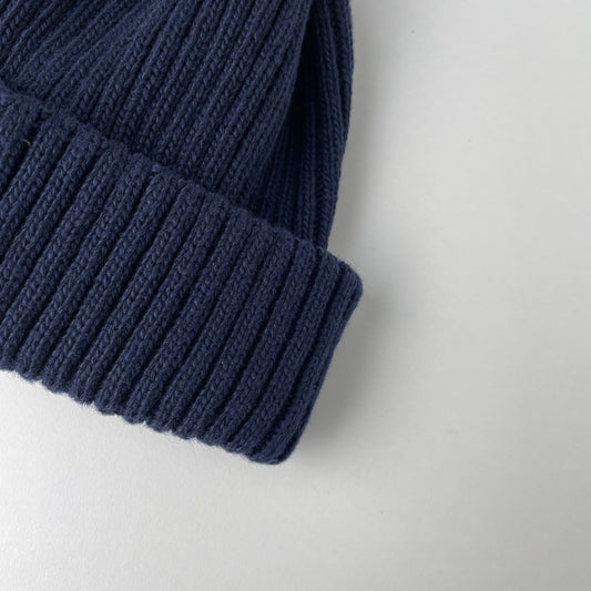 RECYCLE W/PL 2x2 BEANIE - NAVY
