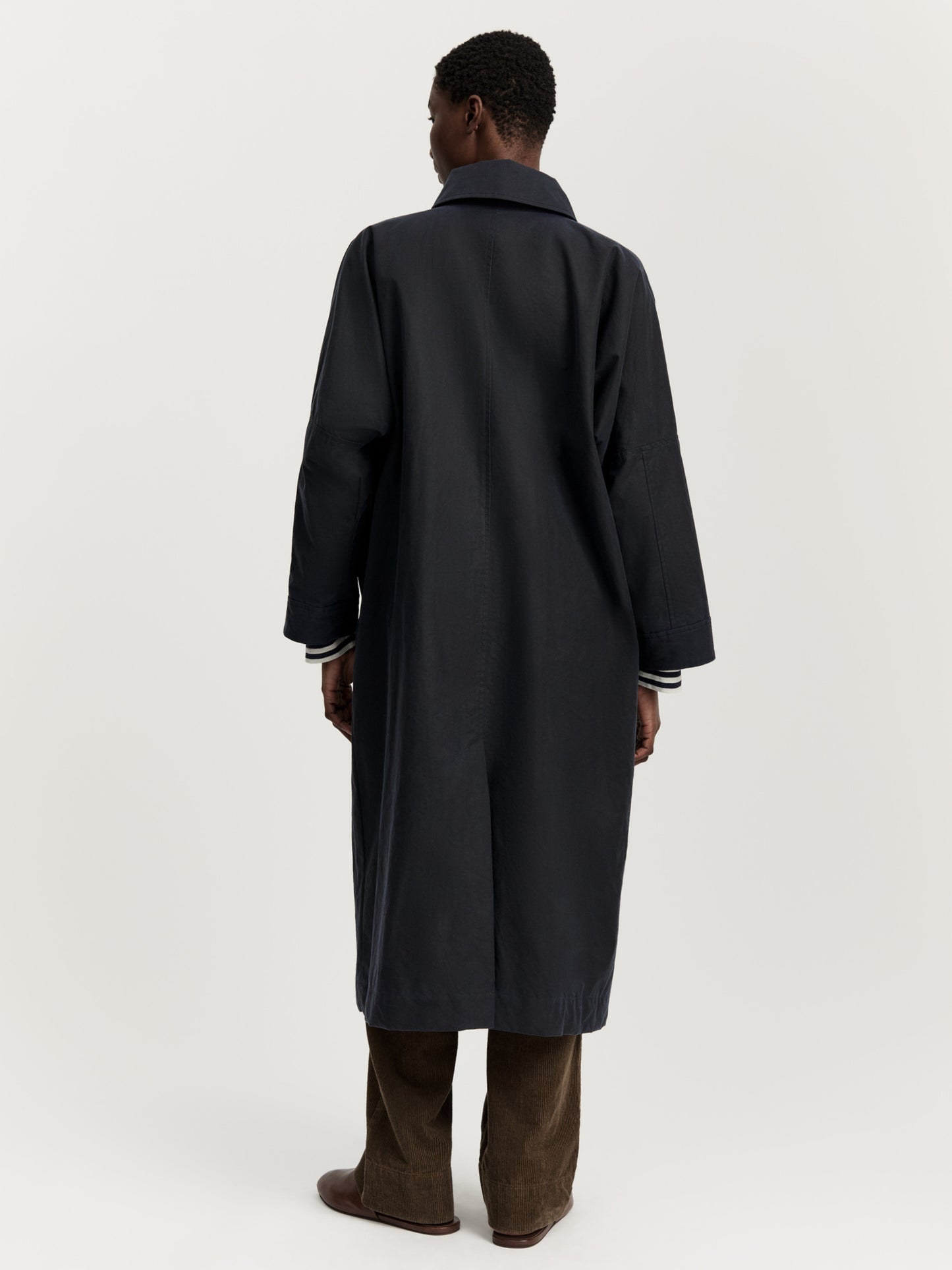 Jay Coat – Waxed Organic Cotton (Oilskin) Navy