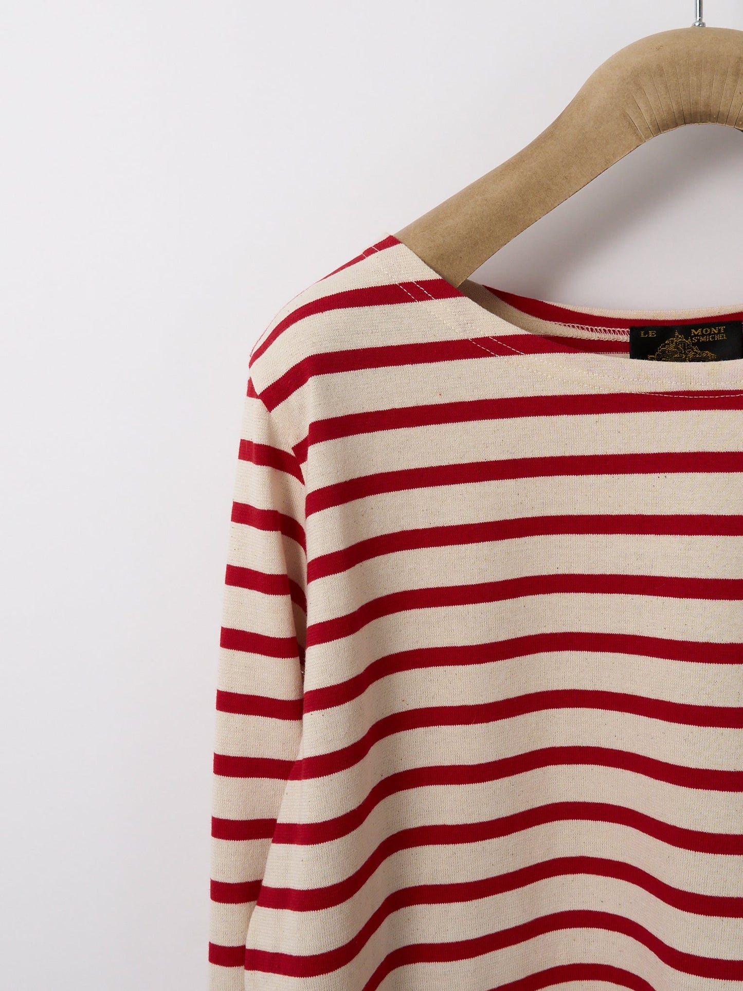Tilda Long-Sleeved Breton Top - Ecru / Red