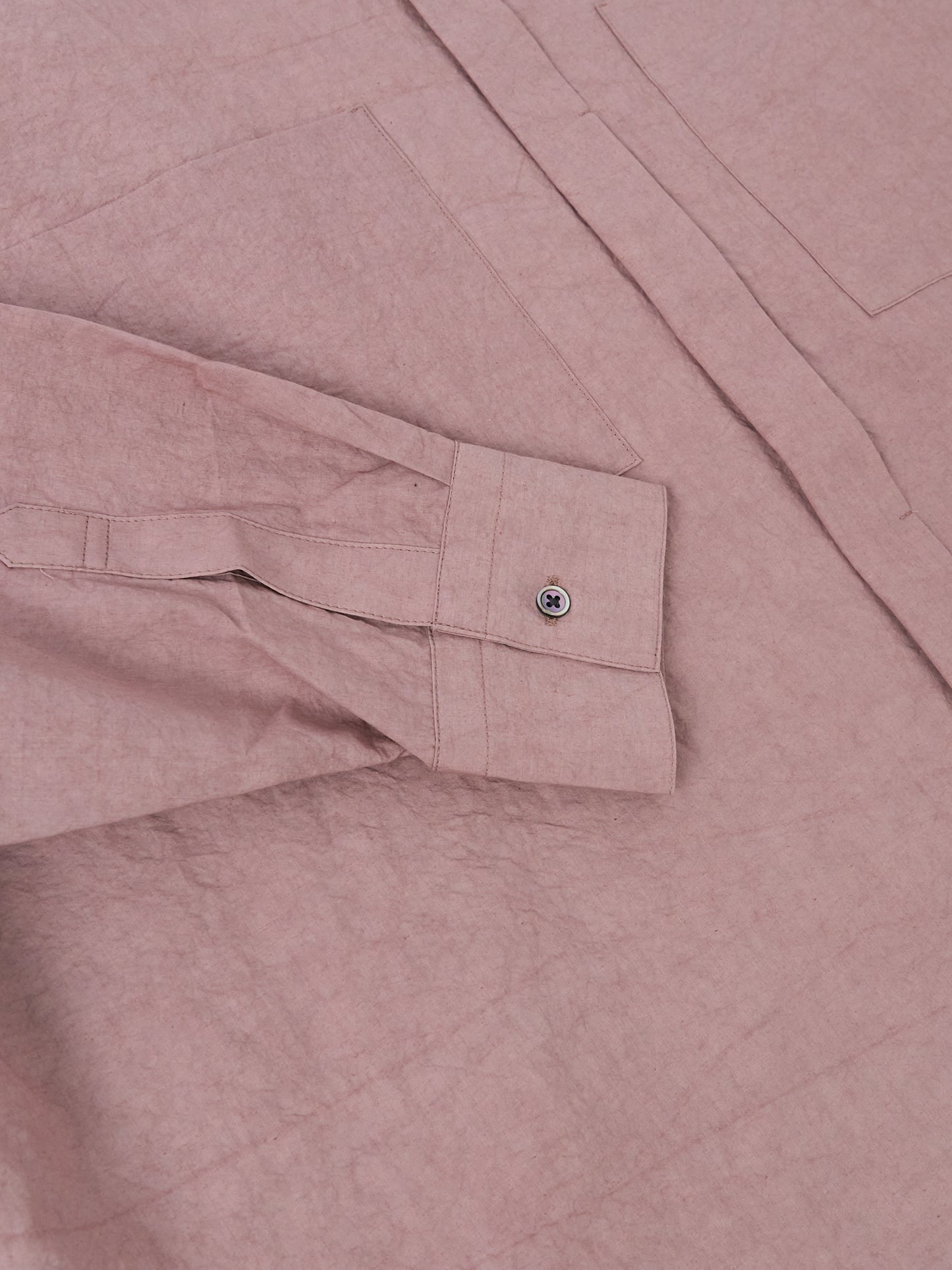 Double-Pocket Wide Shirt – Pink