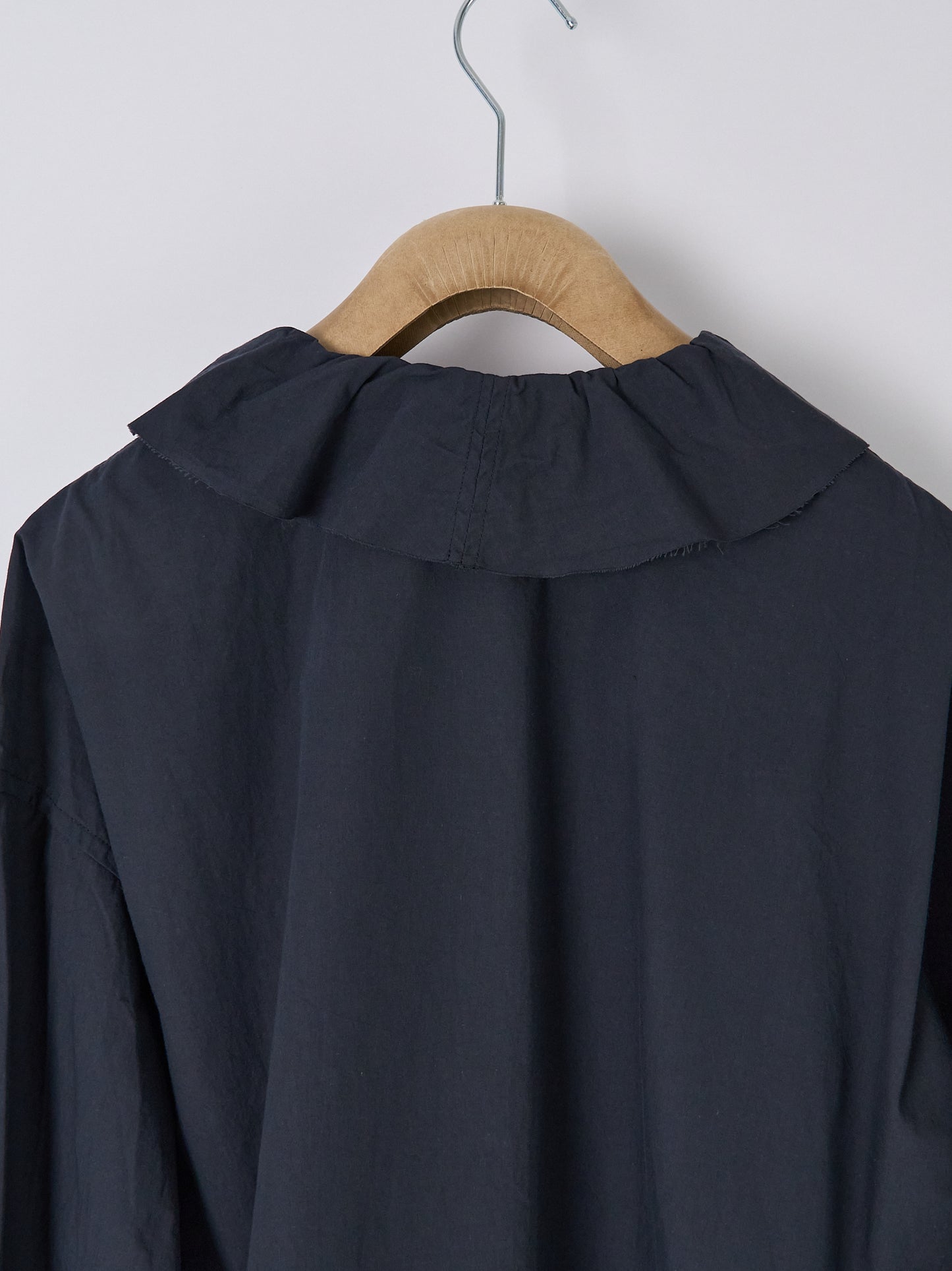 Frill Collar Shirt - Charcoal