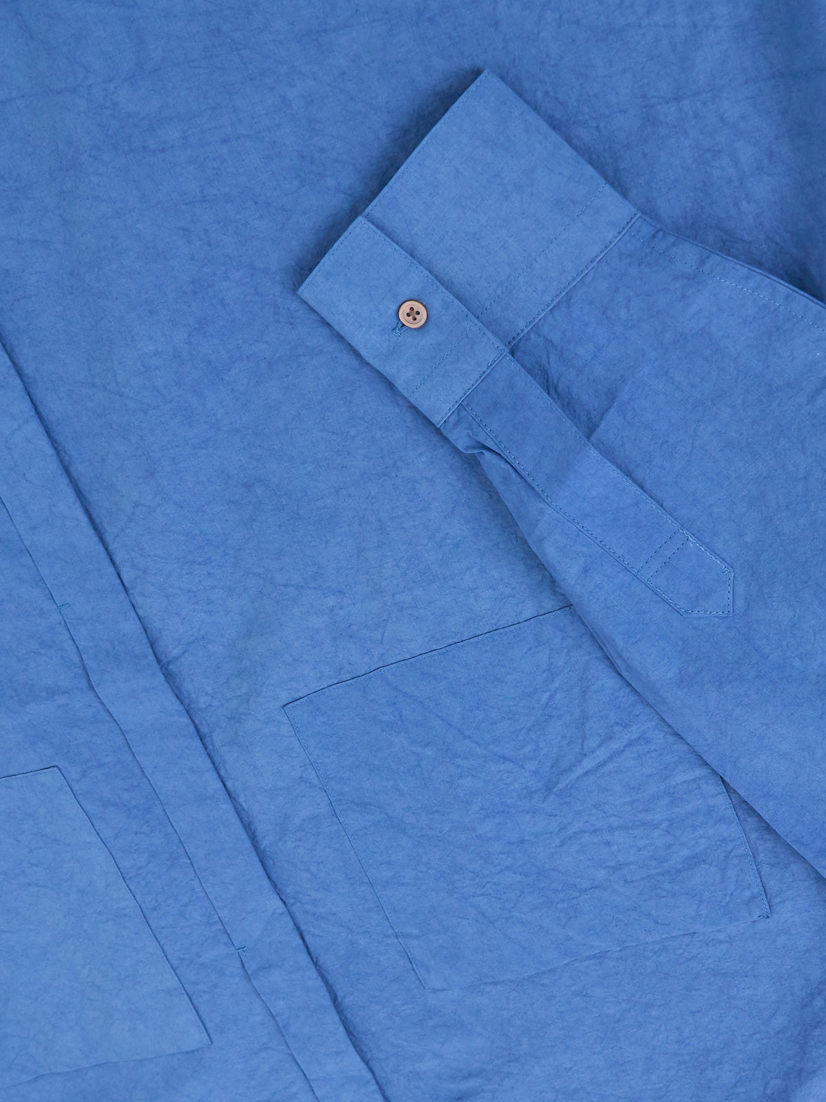 Double-Pocket Wide Shirt – Blue