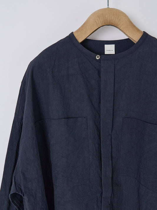 Double-Pocket Wide Shirt – Navy