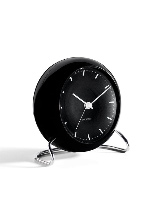 City Hall Table Clock Black