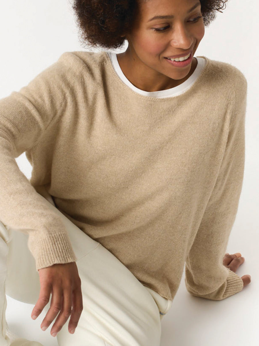 Crew Neck Pullover - Natural Melange