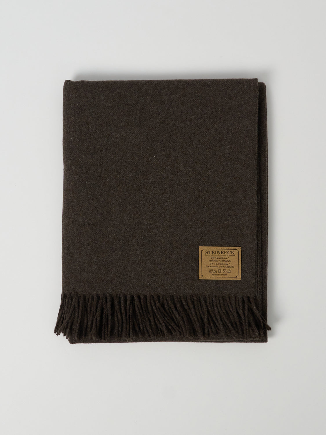 Cashmere Lambswool Blanket 130 × 180 cm Chocolate Brown