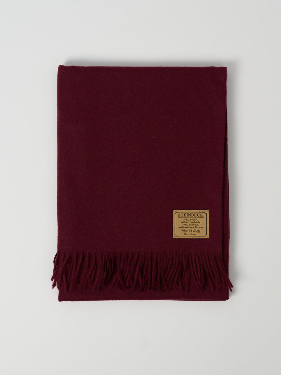 Cashmere Lambswool Blanket 130 × 180 cm Burgundy