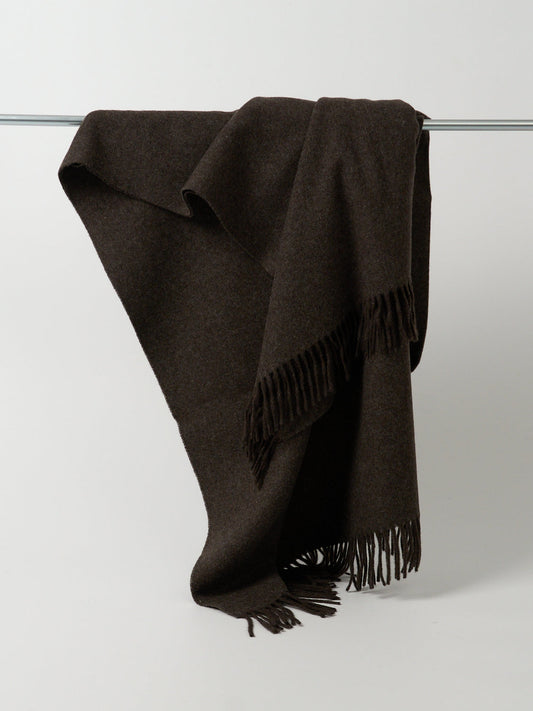 Cashmere Lambswool Blanket 130 × 180 cm Chocolate Brown