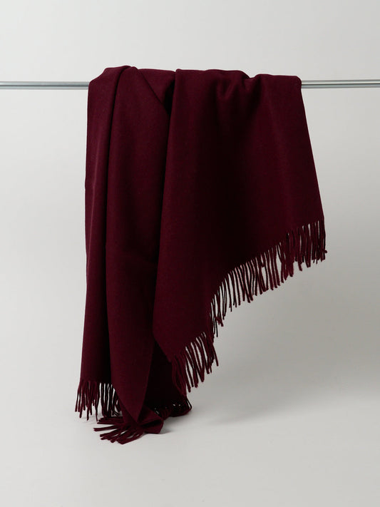 Cashmere Lambswool Blanket 130 × 180 cm Burgundy