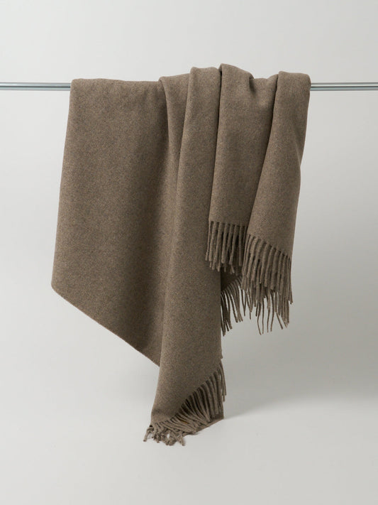 Cashmere Lambswool Blanket 130 × 180 cm Oatmeal