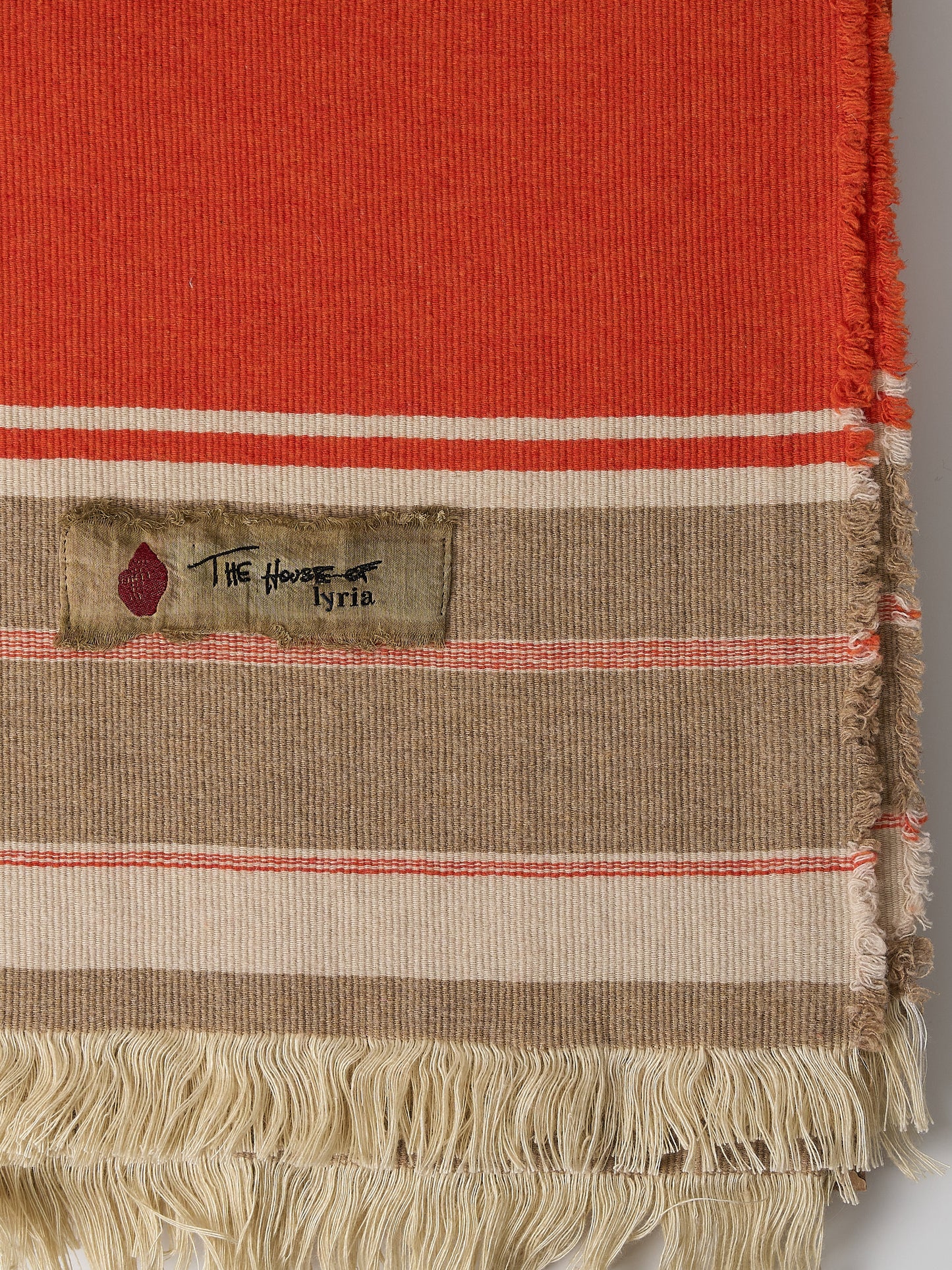 Djerba Linen-Blend Throw Tangerine