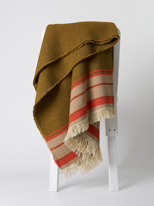 Djerba Linen-Blend Throw Mustard