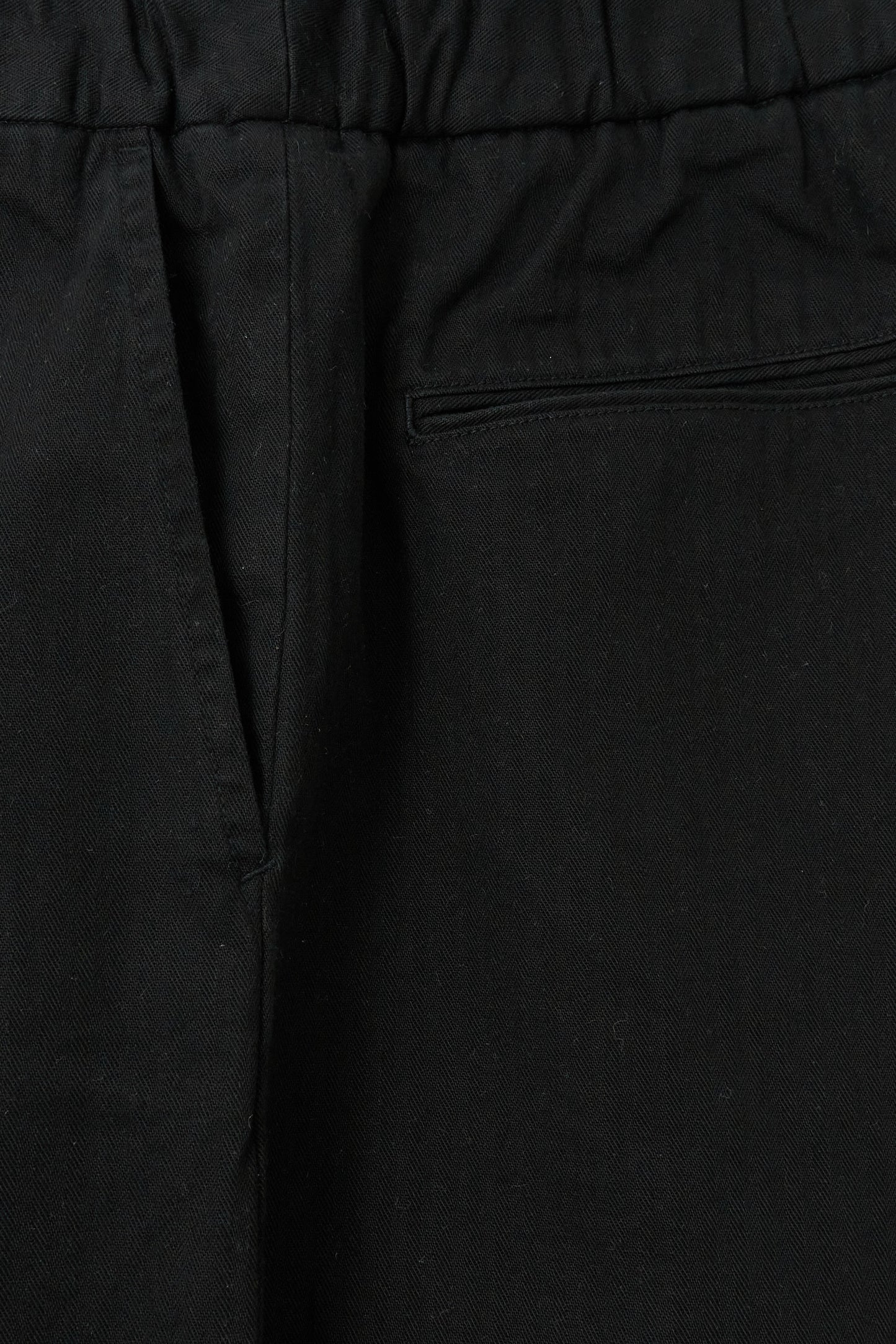 Fujito Easy Pants, Herringbone Twill - Black