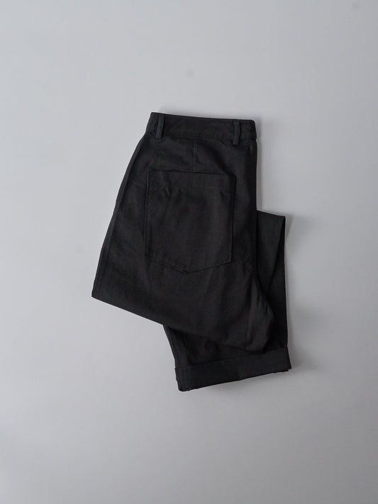 Duke Pant in Black Twill
