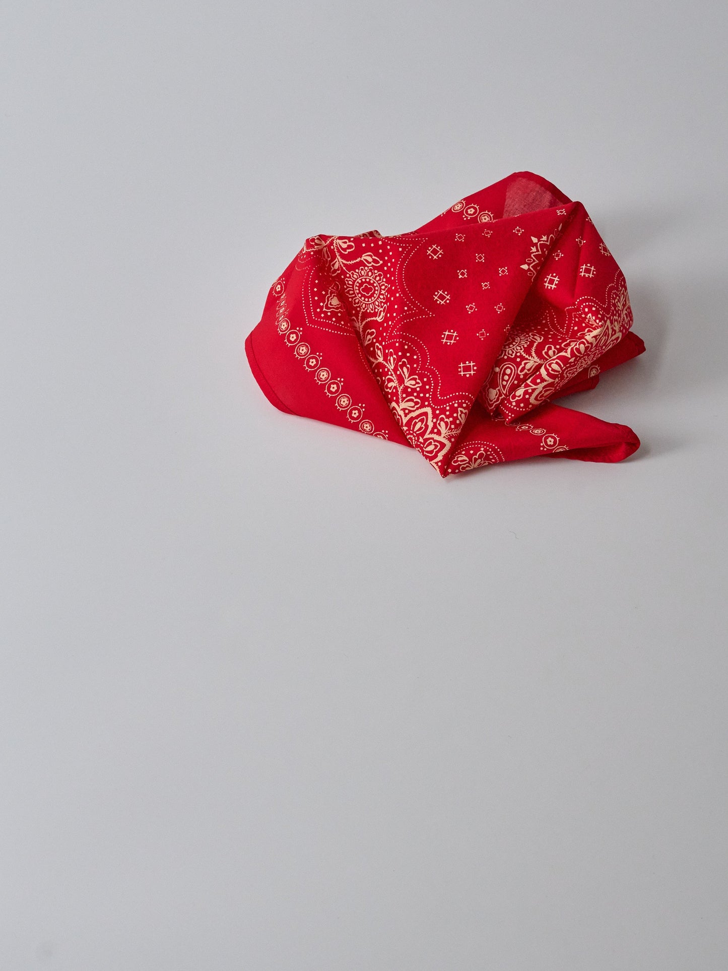 Neckerchief in Classic Bandana Print - Red