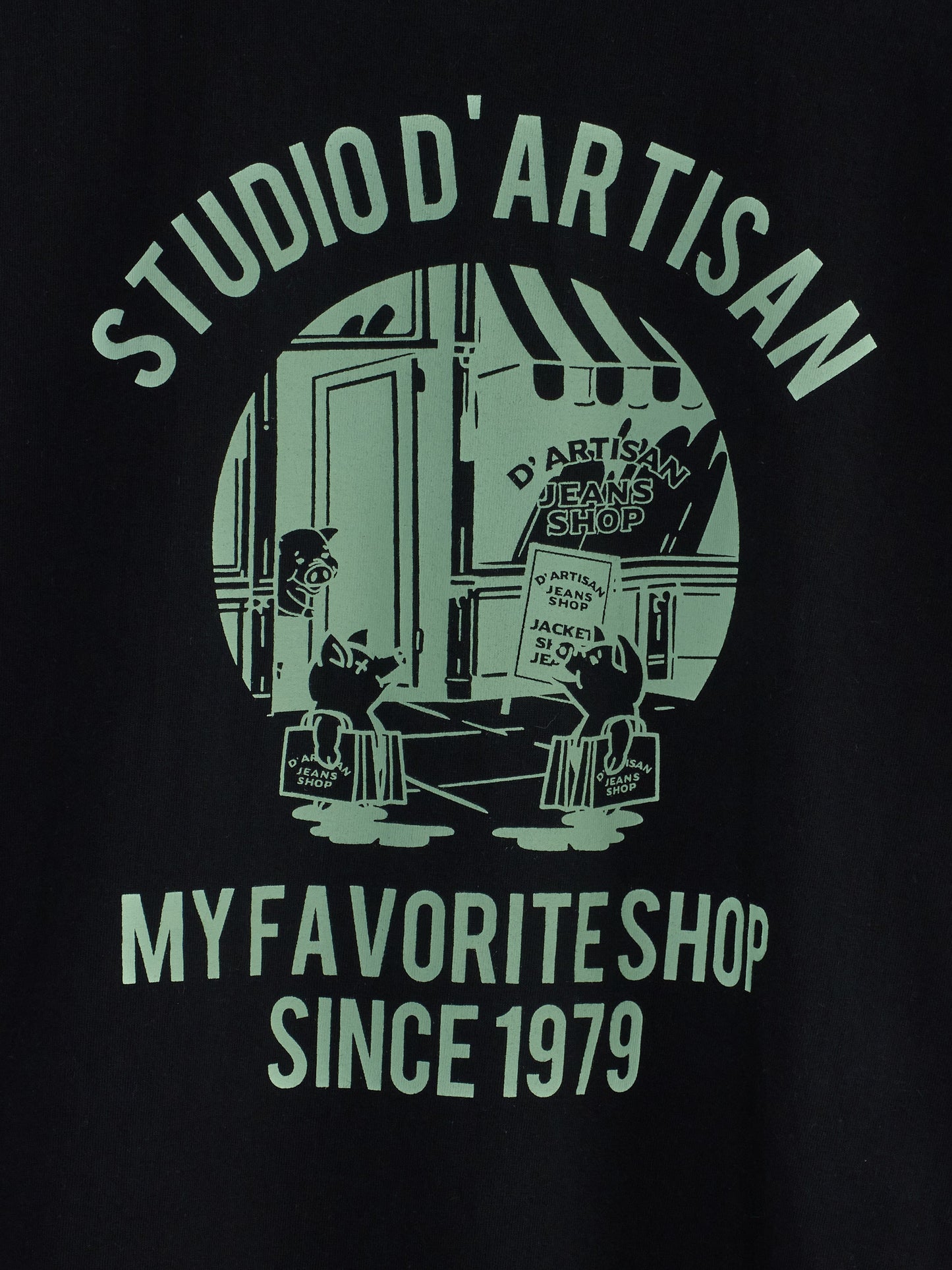 U.S.A. Cotton Print T-shirt (8143A) - Black