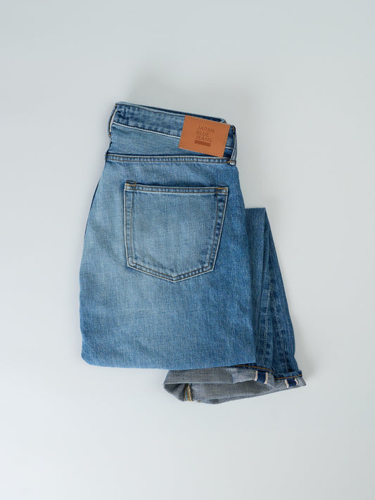 12.5oz Classic Straight Selvedge Jeans (Aging Wash Blue)