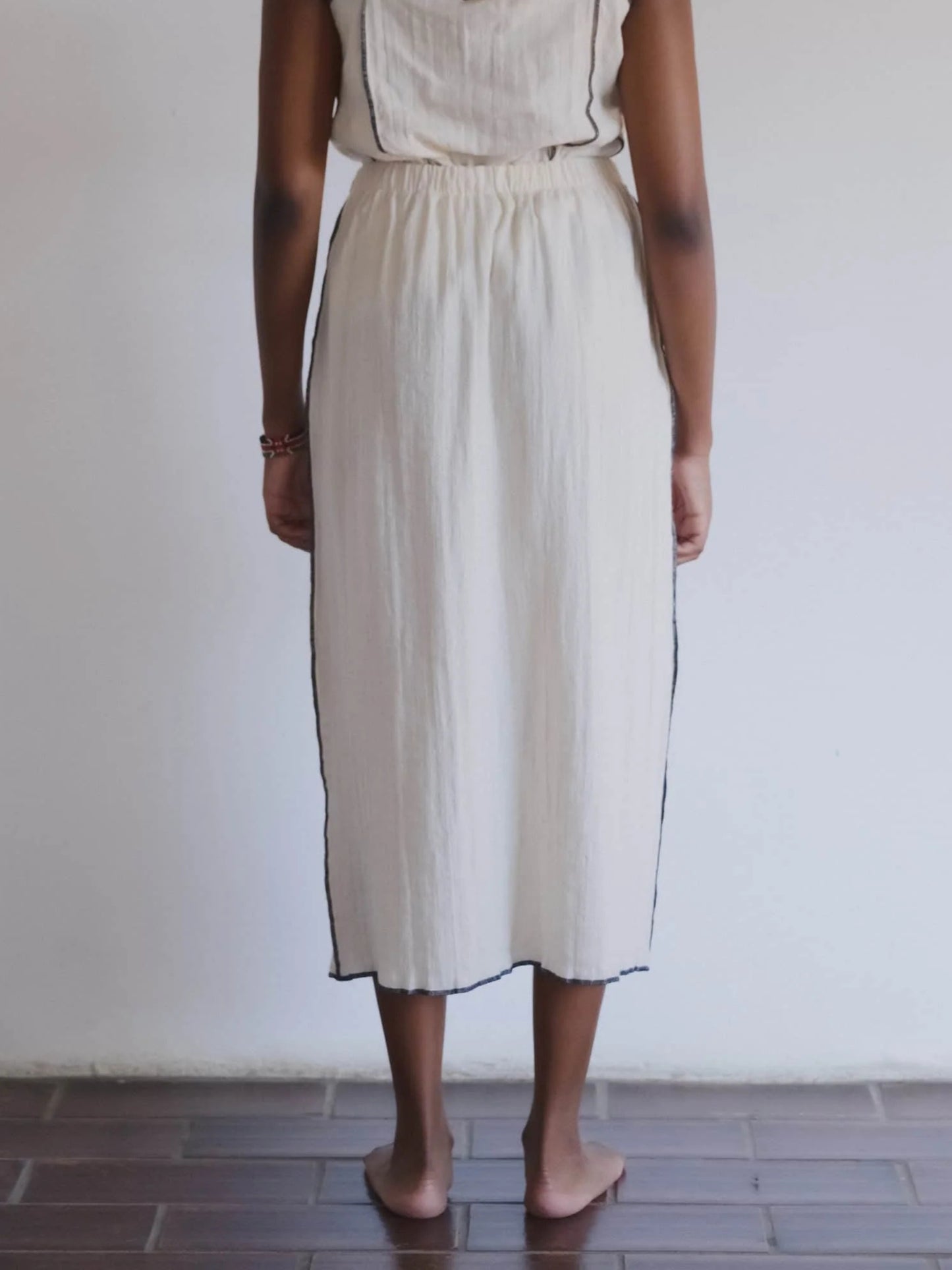 Folio Skirt Crinkle Linen - Off White
