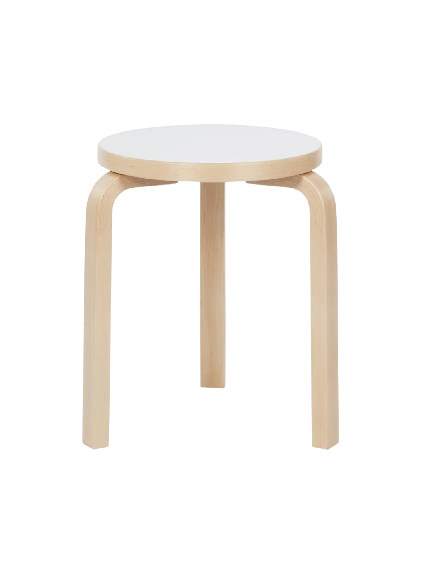 Stool 60 - Birch/White Laminate