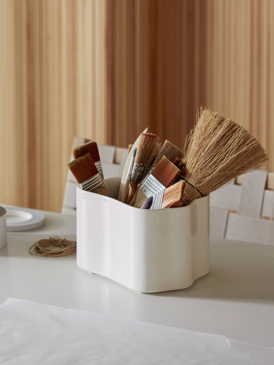 Riihitie Plant Pot - Shape B Small - White Glaze