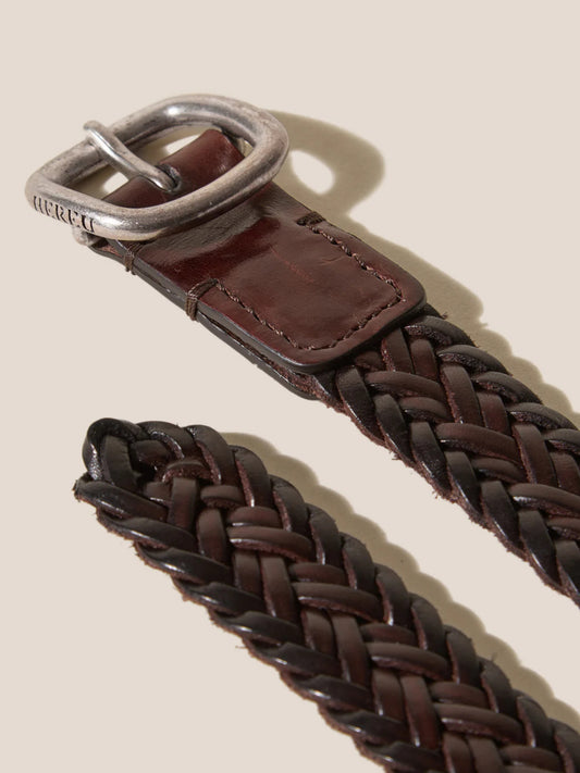 Tramat Braided Belt - Dark Brown