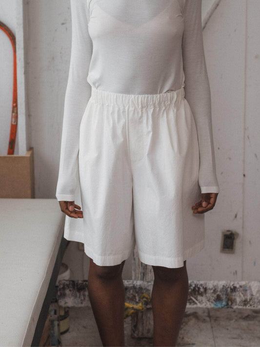 Stave Shorts Organic Cotton Poplin - Undyed