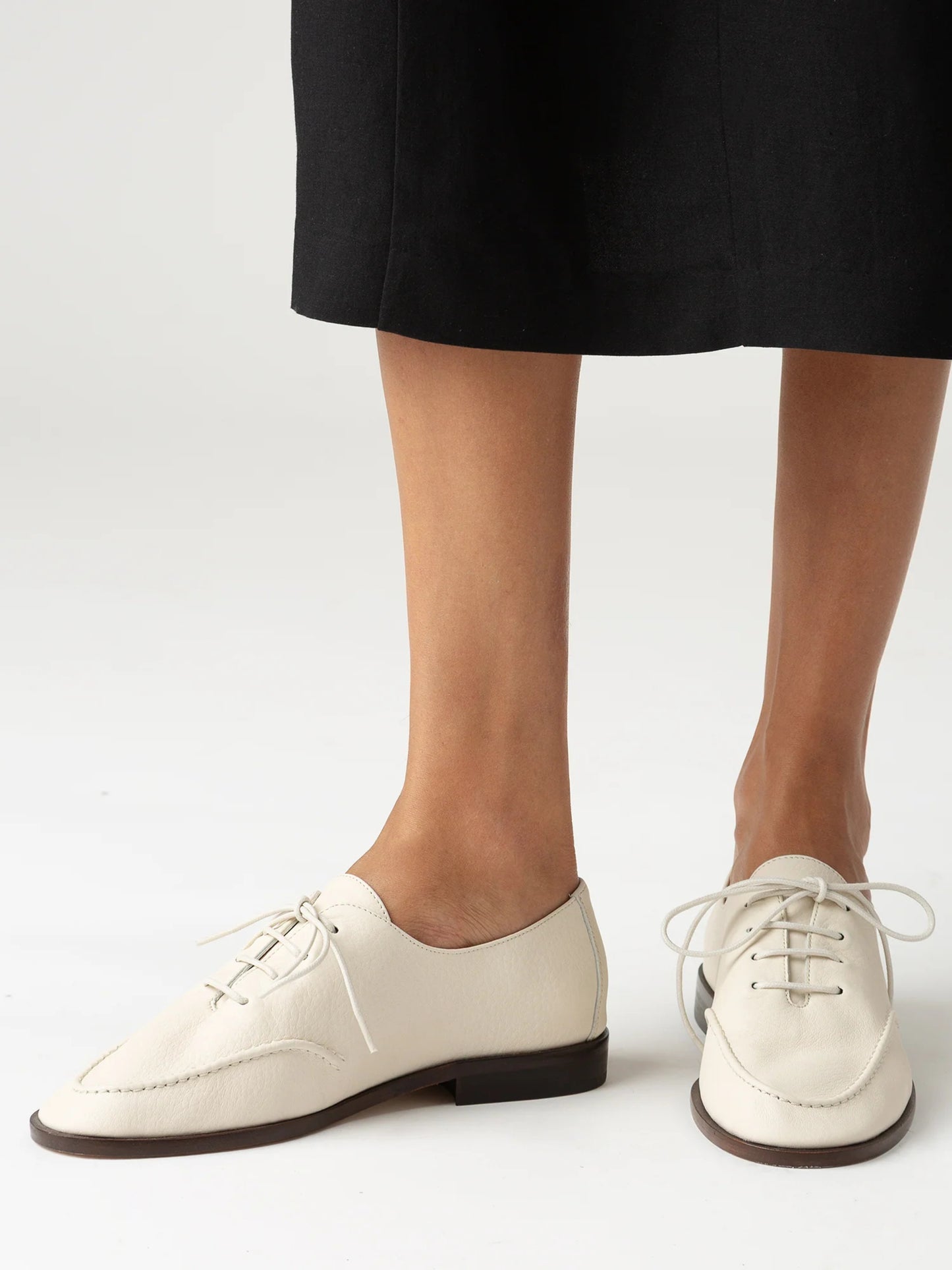 Juliol Lace-up Deconstructed Loafer - Ivory