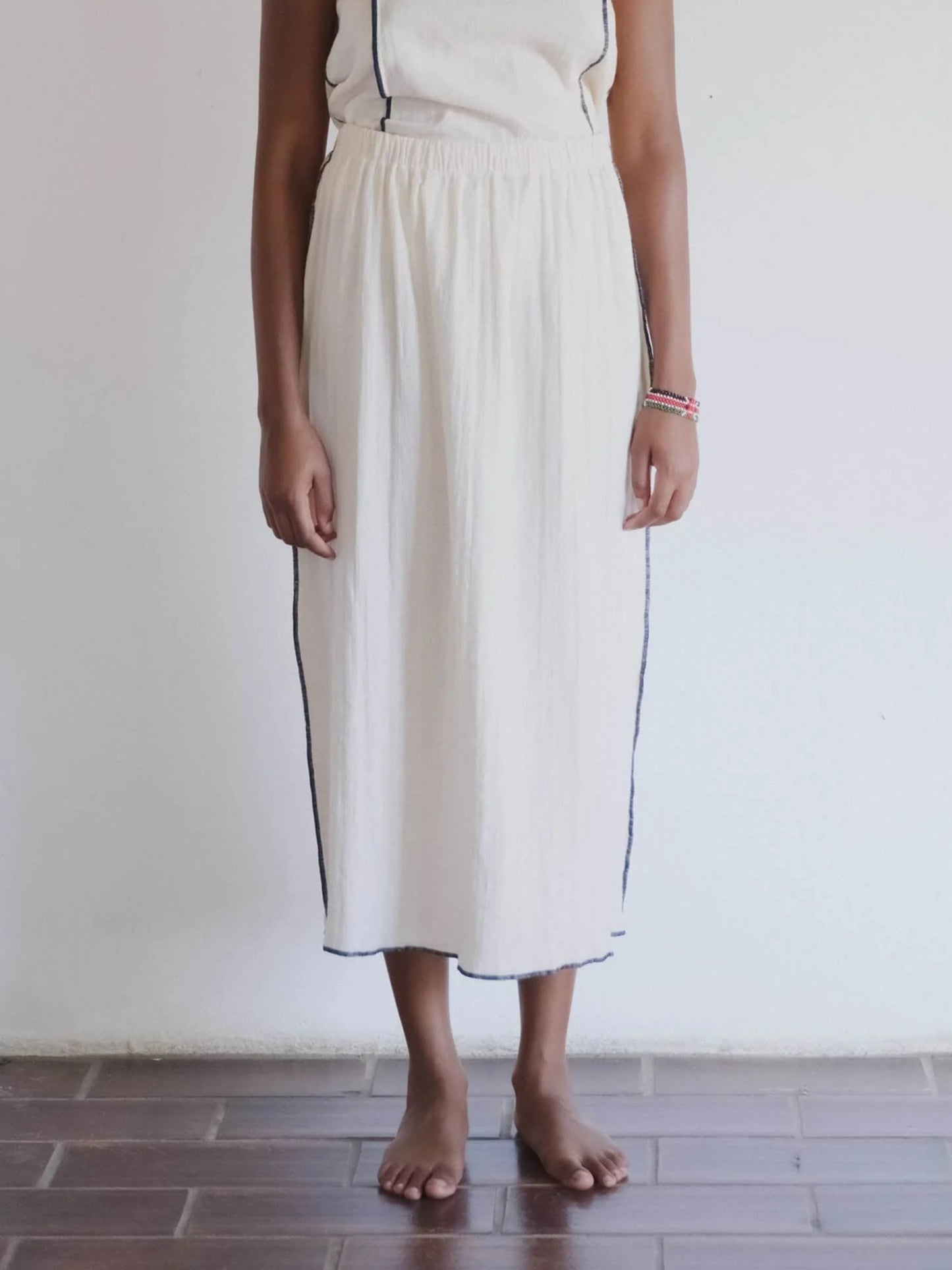 Folio Skirt Crinkle Linen - Off White