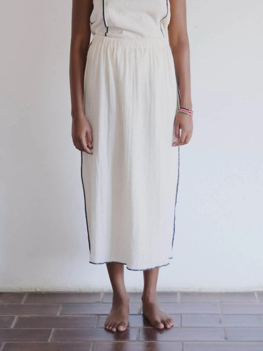 Folio Skirt Crinkle Linen - Off White